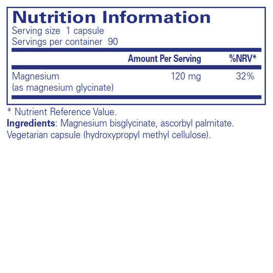Pure Magnesium (glycinate) 90 Capsule 50% Off